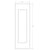 2D line drawing of Manovella 250mm x 80mm flush pull with measurements