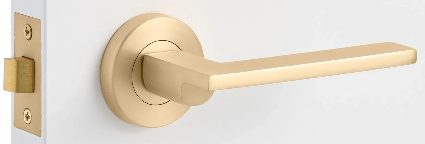 brushed brass door handle