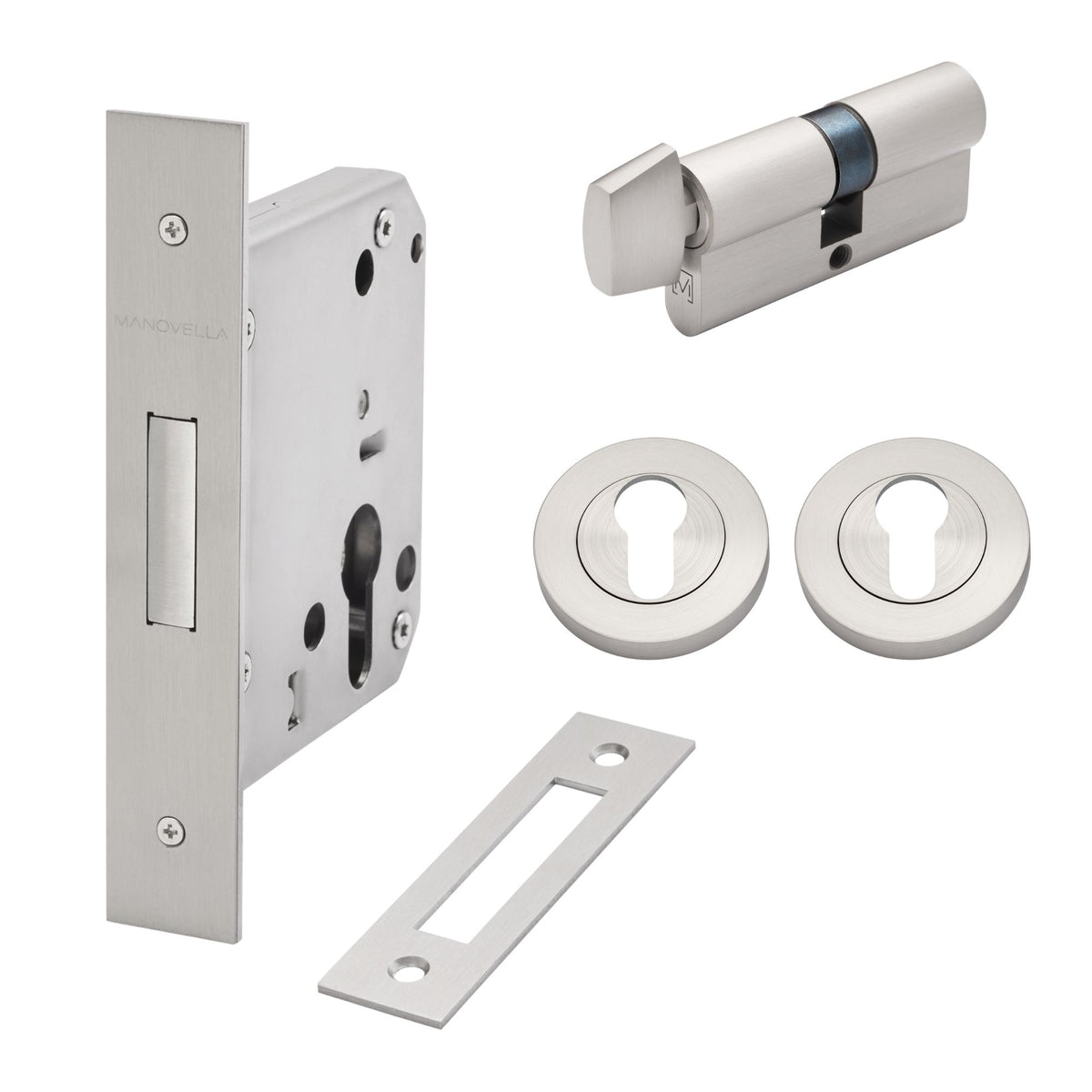 Brushed Nickel Euro Deadbolt Kit