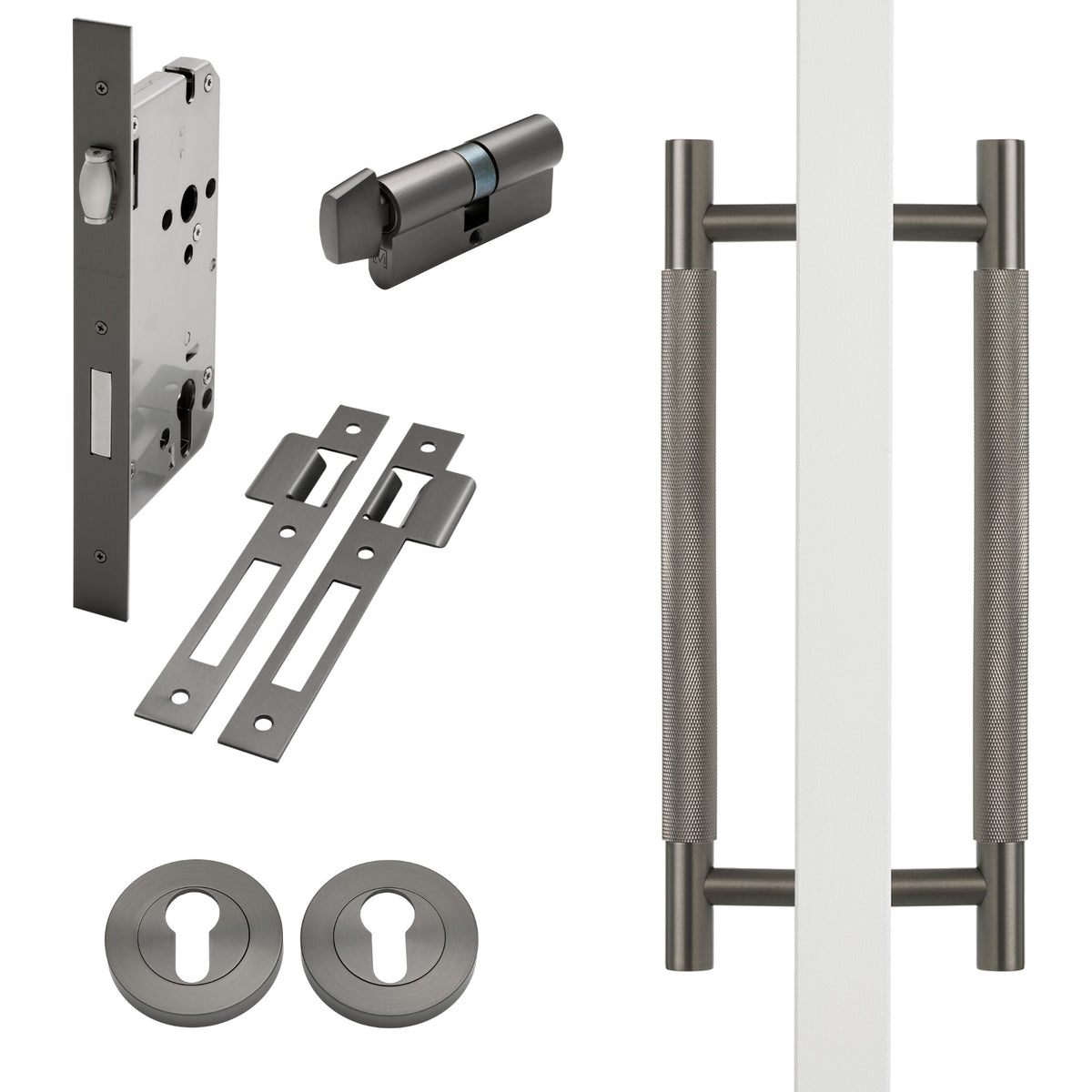 Gunmetal Roller Lock Kit - Charmian Pull