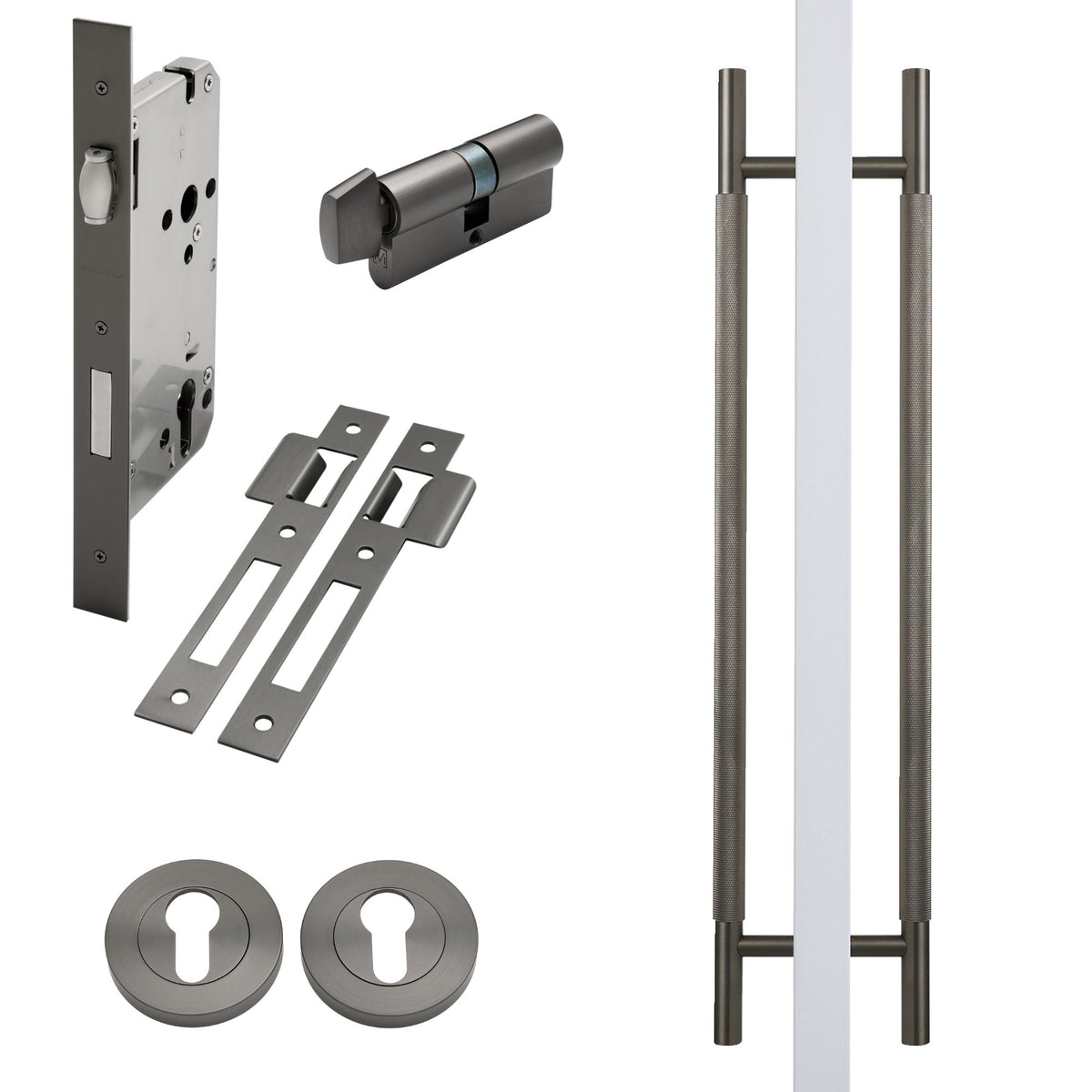 Gunmetal Roller Lock Kit - Charmian Pull