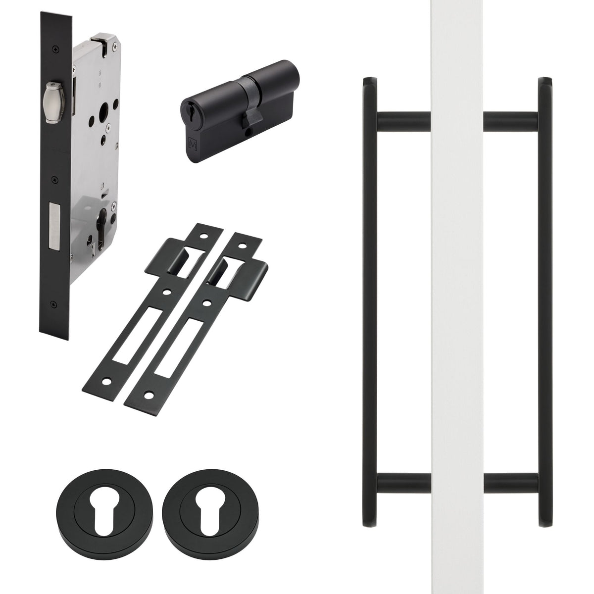 Matt Black Roller Lock Kit - Imogen Pull