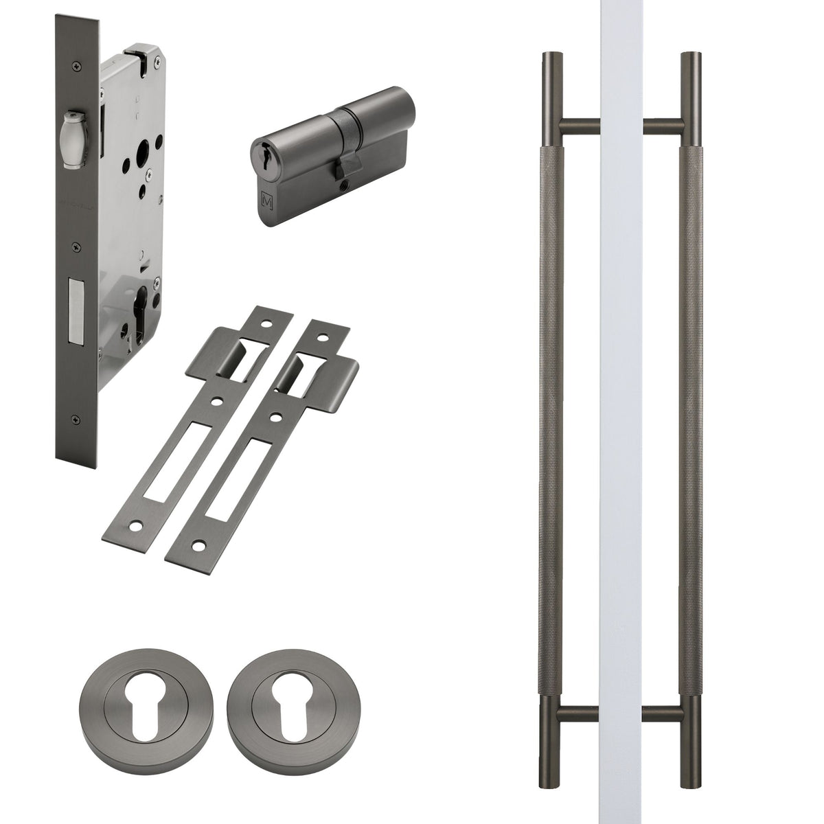 Gunmetal Roller Lock Kit - Charmian Pull