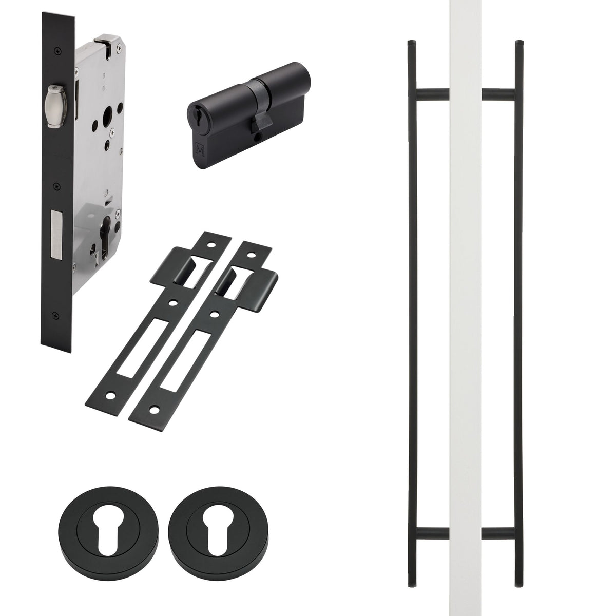 Matt Black Roller Lock Kit - Imogen Pull