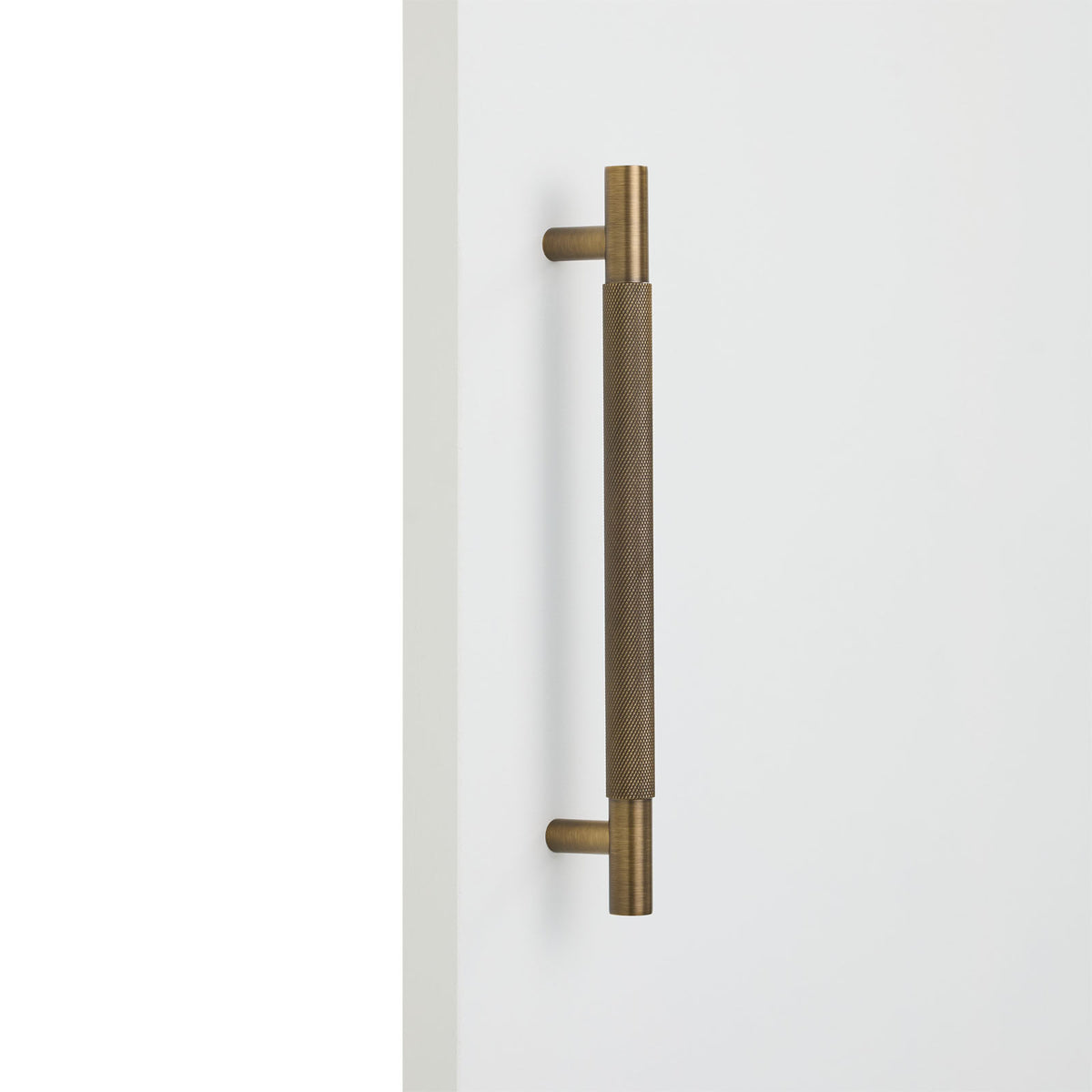 Aged Brass Knurled Appliance/Door Pull - Charmian