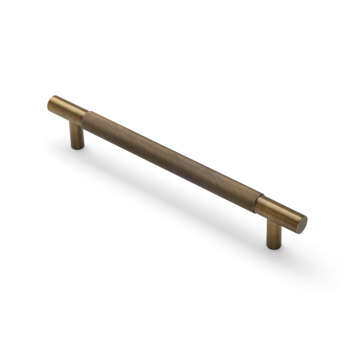 Aged Brass Knurled Appliance/Door Pull - Charmian