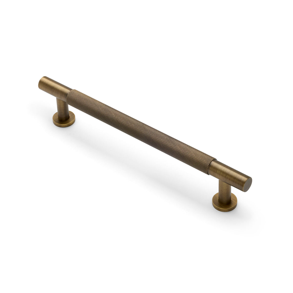 Aged Brass Knurled Appliance/Door Pull - Charmian