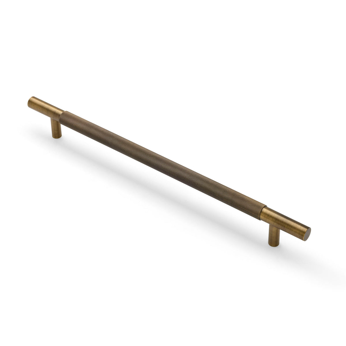 Aged Brass Knurled Appliance/Door Pull - Charmian