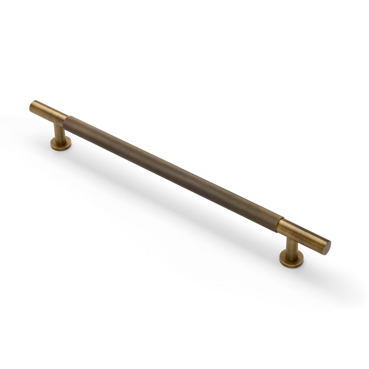 Aged Brass Knurled Appliance/Door Pull - Charmian