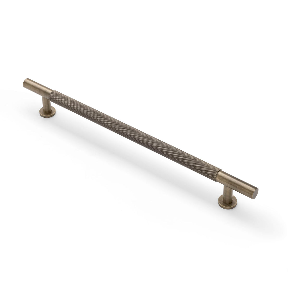 Aged Brass Knurled Appliance/Door Pull - Charmian