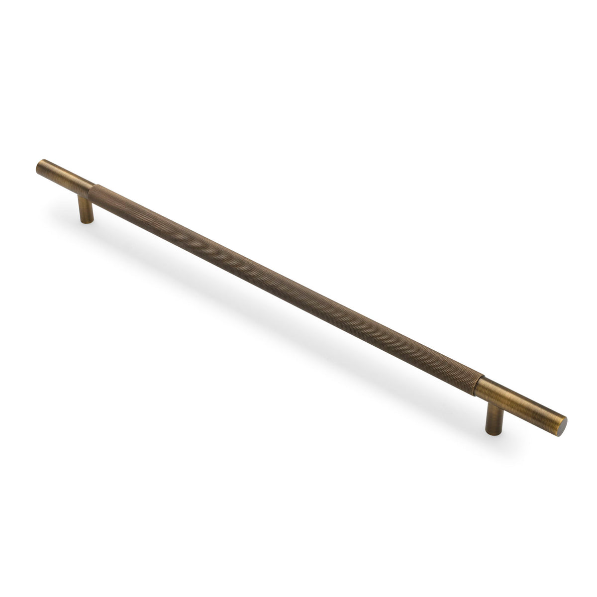 Aged Brass Knurled Appliance/Door Pull - Charmian