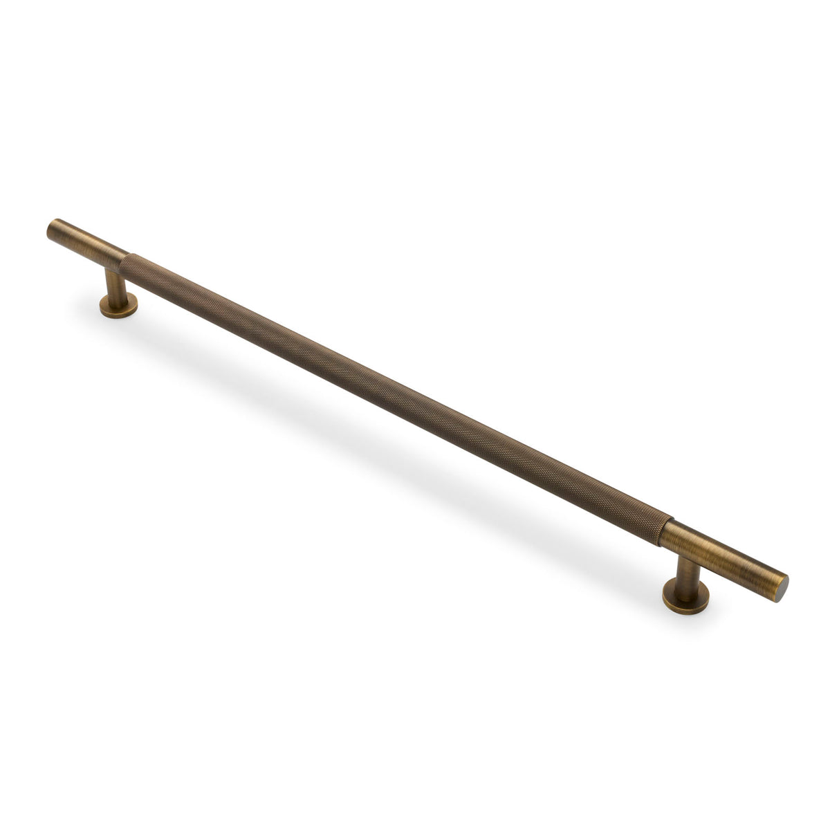 Aged Brass Knurled Appliance/Door Pull - Charmian