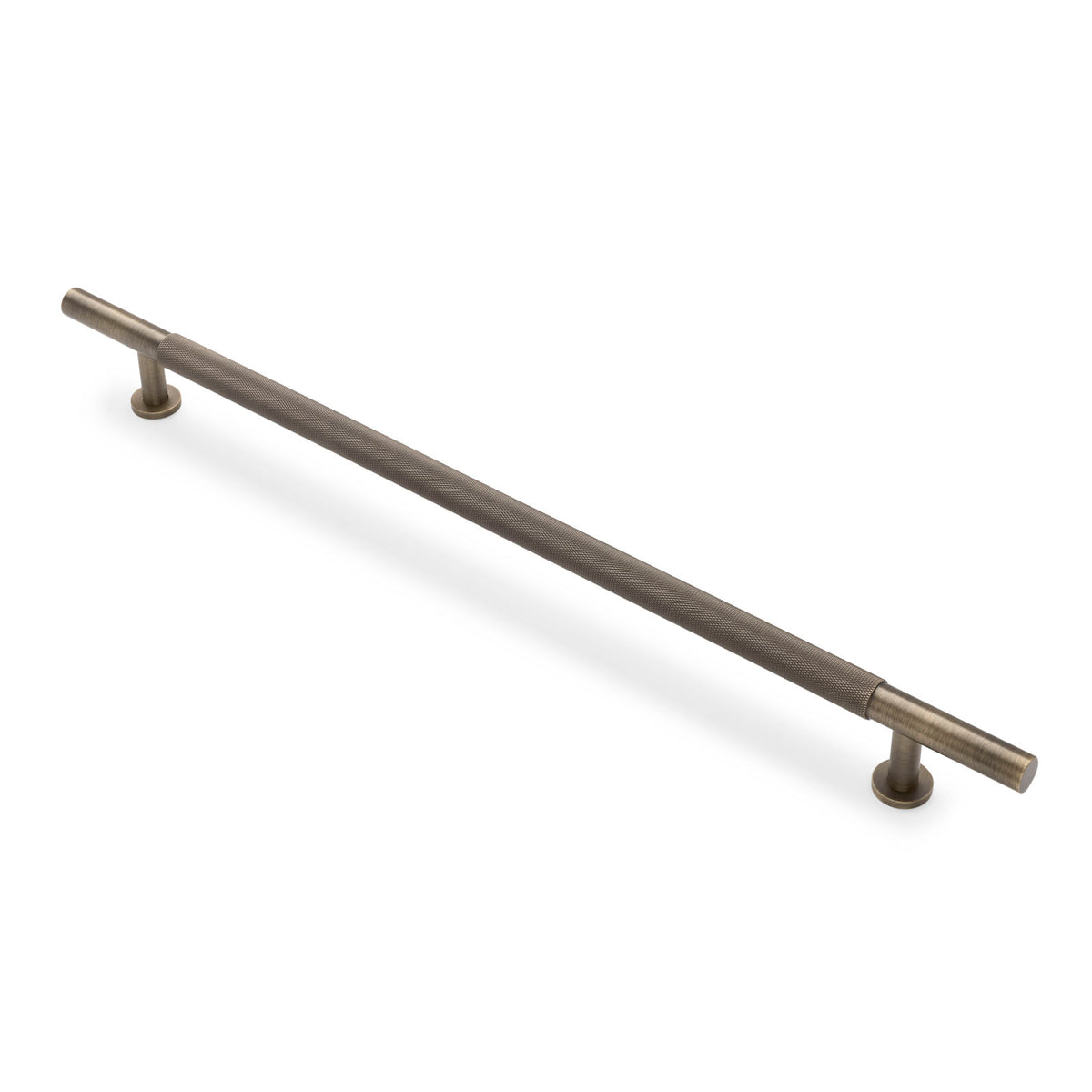Aged Brass Knurled Appliance/Door Pull - Charmian