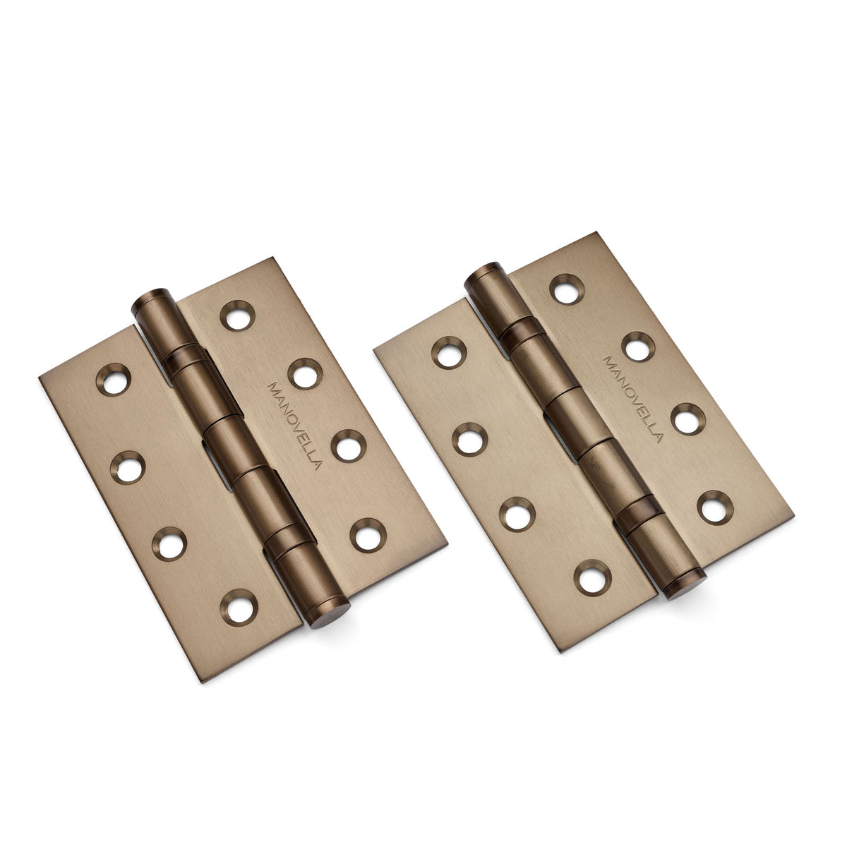 Aged Brass Ball Bearing Hinge (Pair) 100mm x 75mm