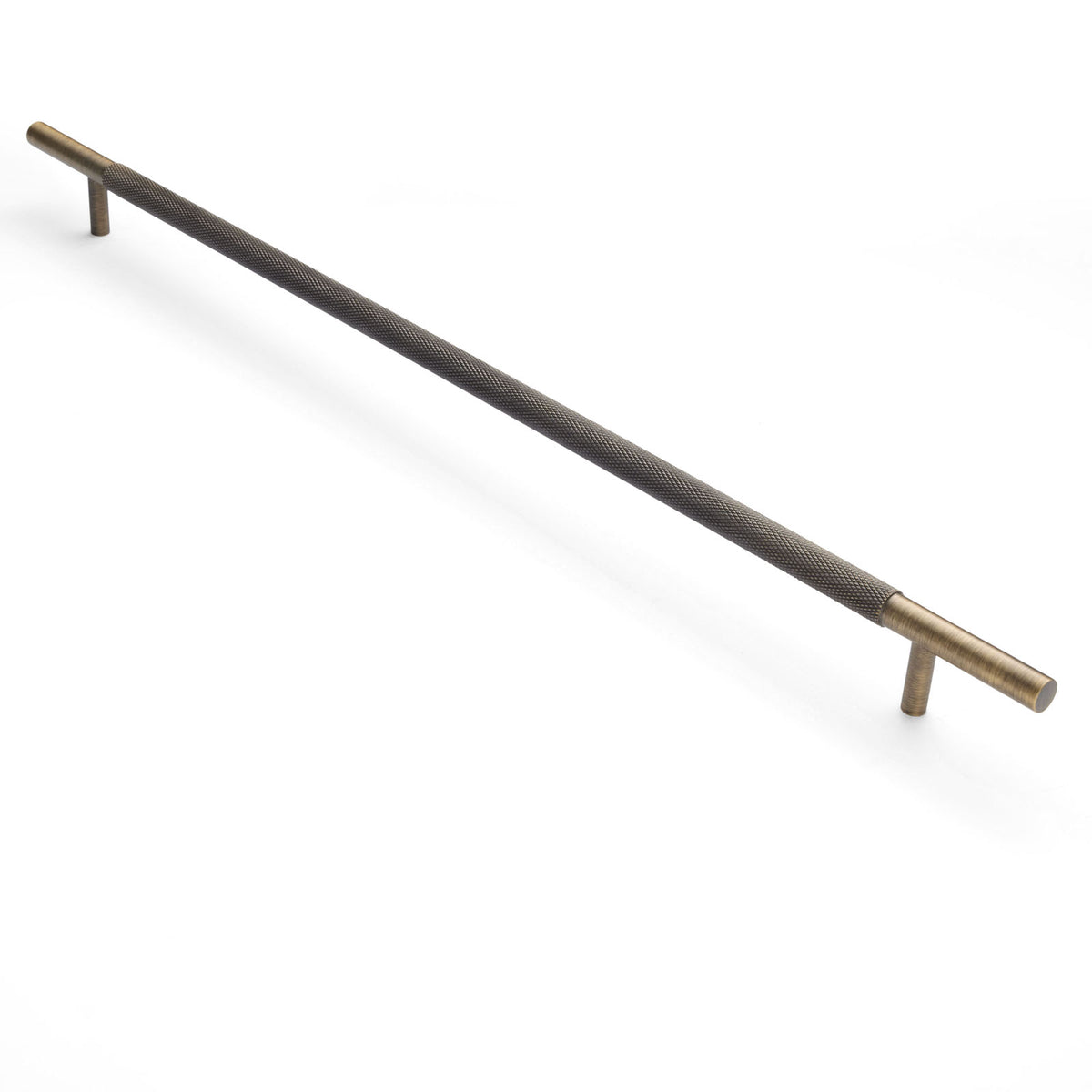 Aged Brass Knurled Drawer Pull - Charmian