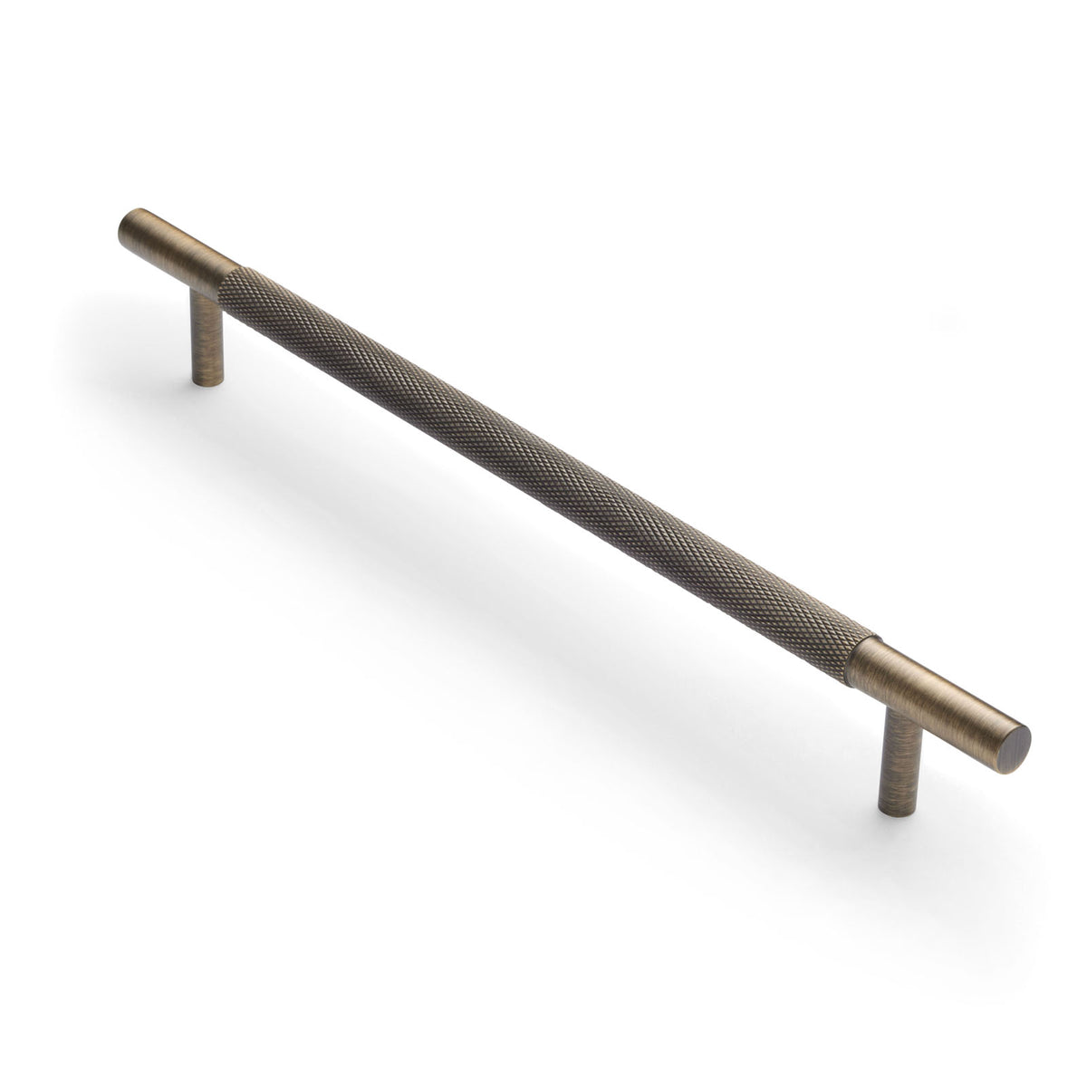 Aged Brass Knurled Drawer Pull - Charmian