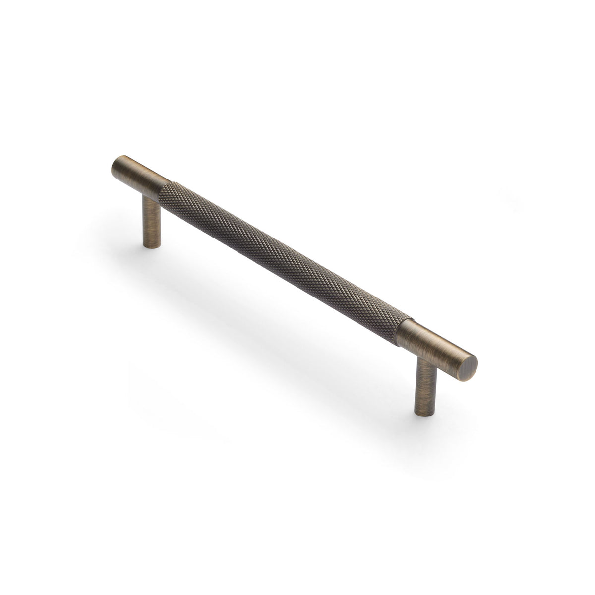 Aged Brass Knurled Drawer Pull - Charmian