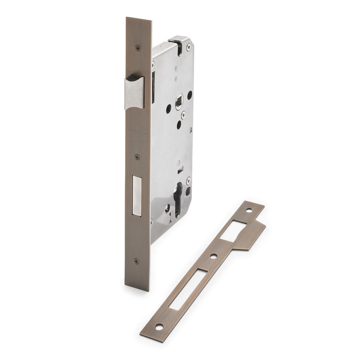 Aged Brass Euro Mortice Lock 316SSS (85mm Pitch 60mm Backset)