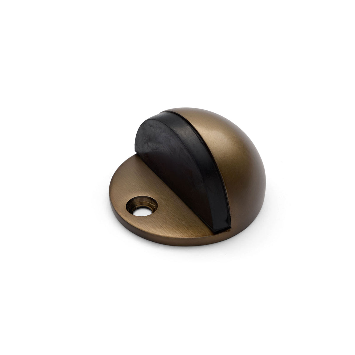 Aged Brass Half Moon Door Stop