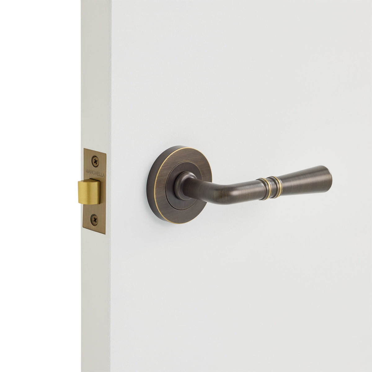 Aged Brass Passage Door Handle - Lexton