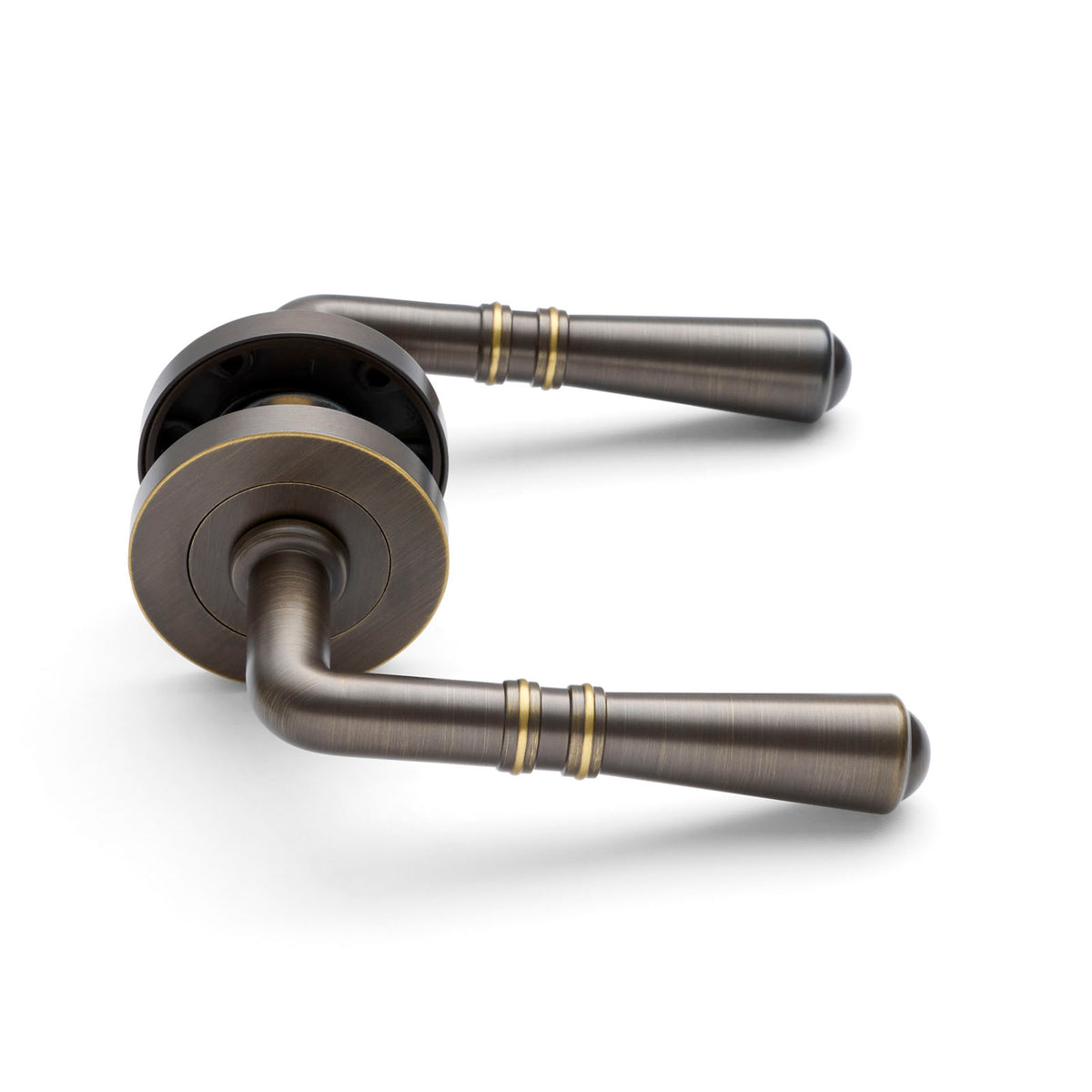 Aged Brass Passage Door Handle - Lexton