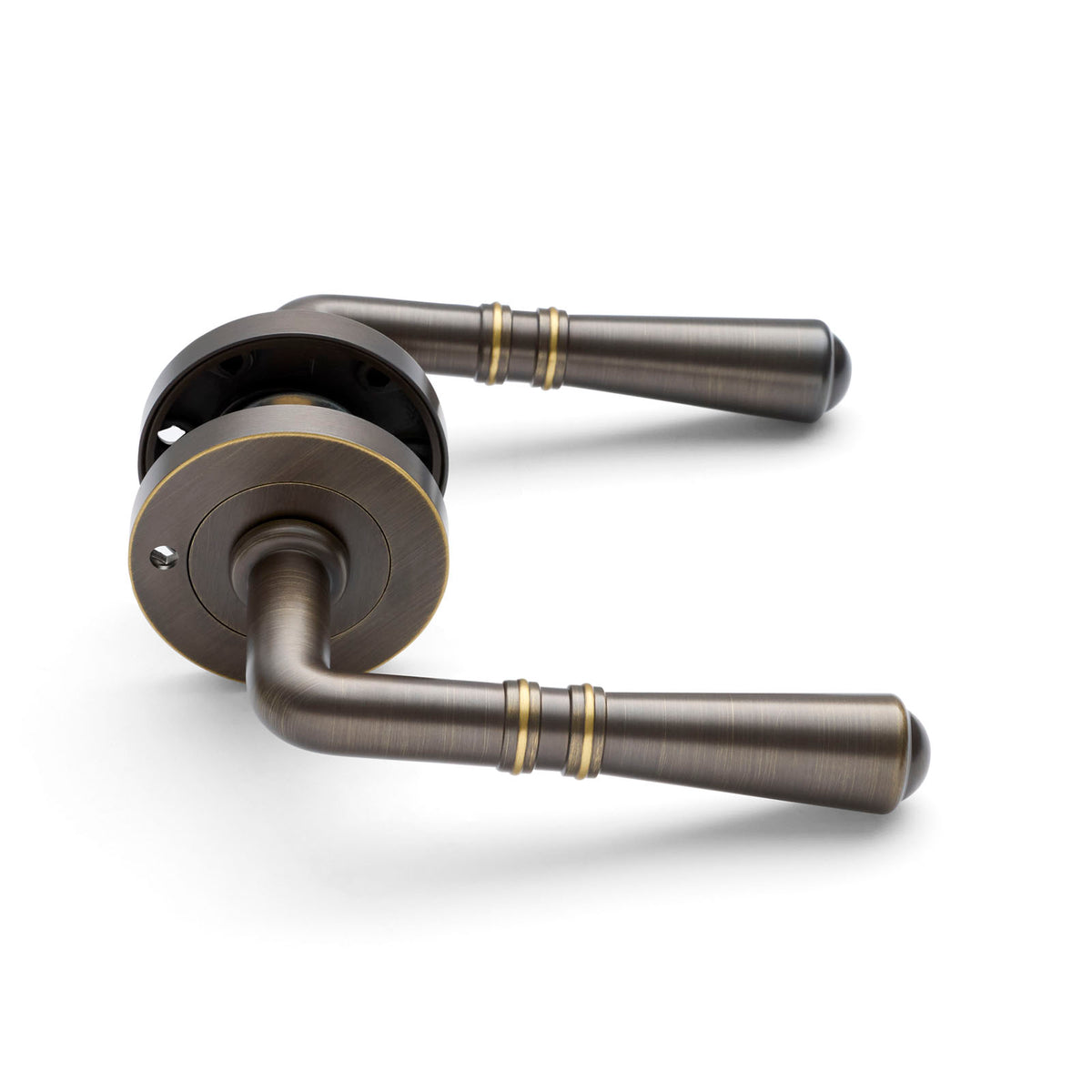 Aged Brass Privacy Door Handle - Lexton