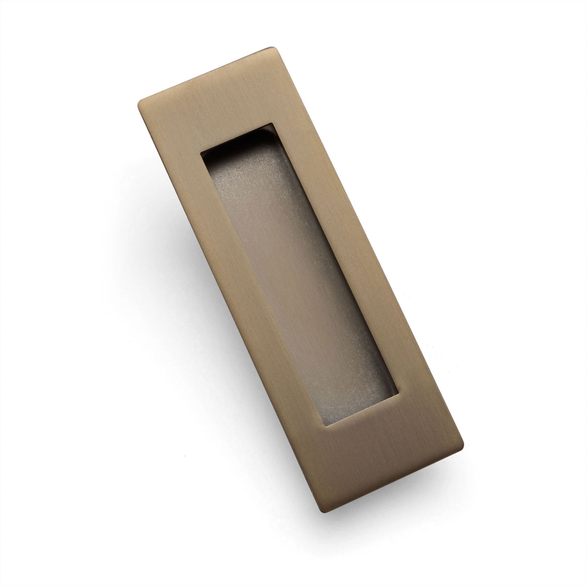 Aged Brass Sliding Door Flush Pull 120mm x 40mm