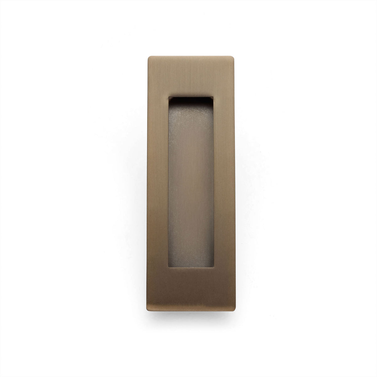 Aged Brass Sliding Door Flush Pull 120mm x 40mm