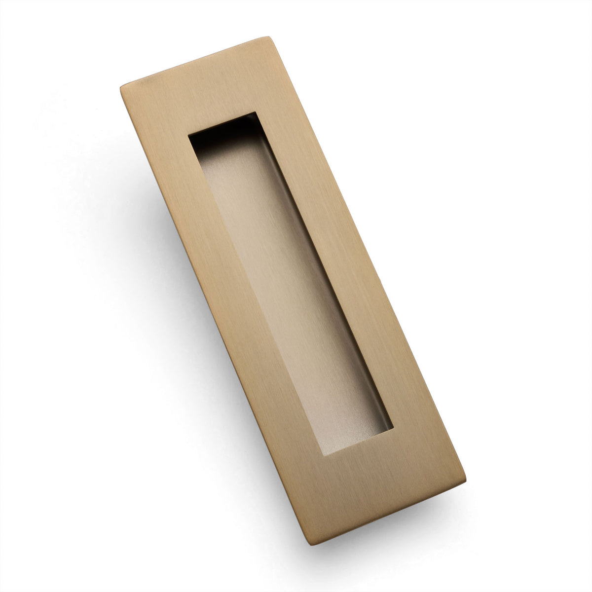 Aged Brass Sliding Door Flush Pull 150mm x 50mm