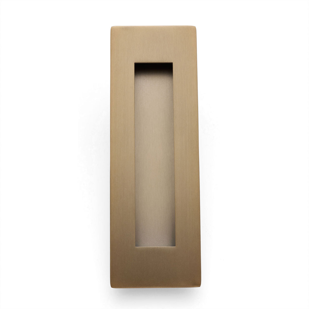 Aged Brass Sliding Door Flush Pull 150mm x 50mm