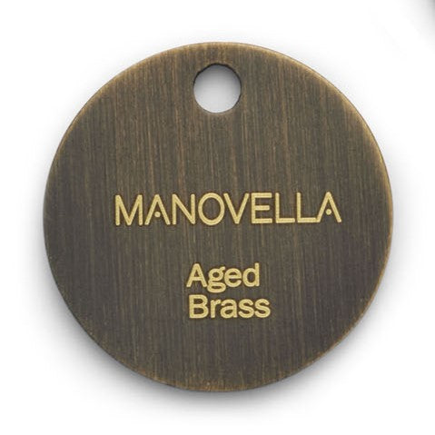 Solid Brass Colour Sample Disc - Various Finishes