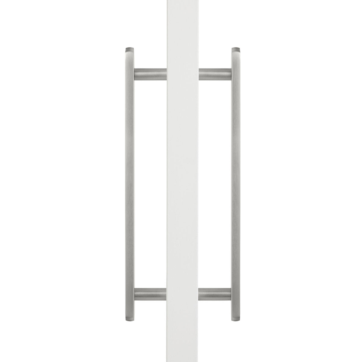 Brushed Nickel Oval Profile Back to Back Door Pull - Imogen