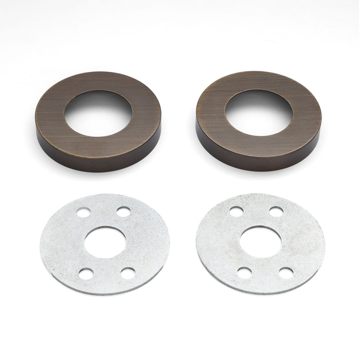 Aged Brass Large Rose Adaptor Kit - 65mm Diameter (Solid Brass)