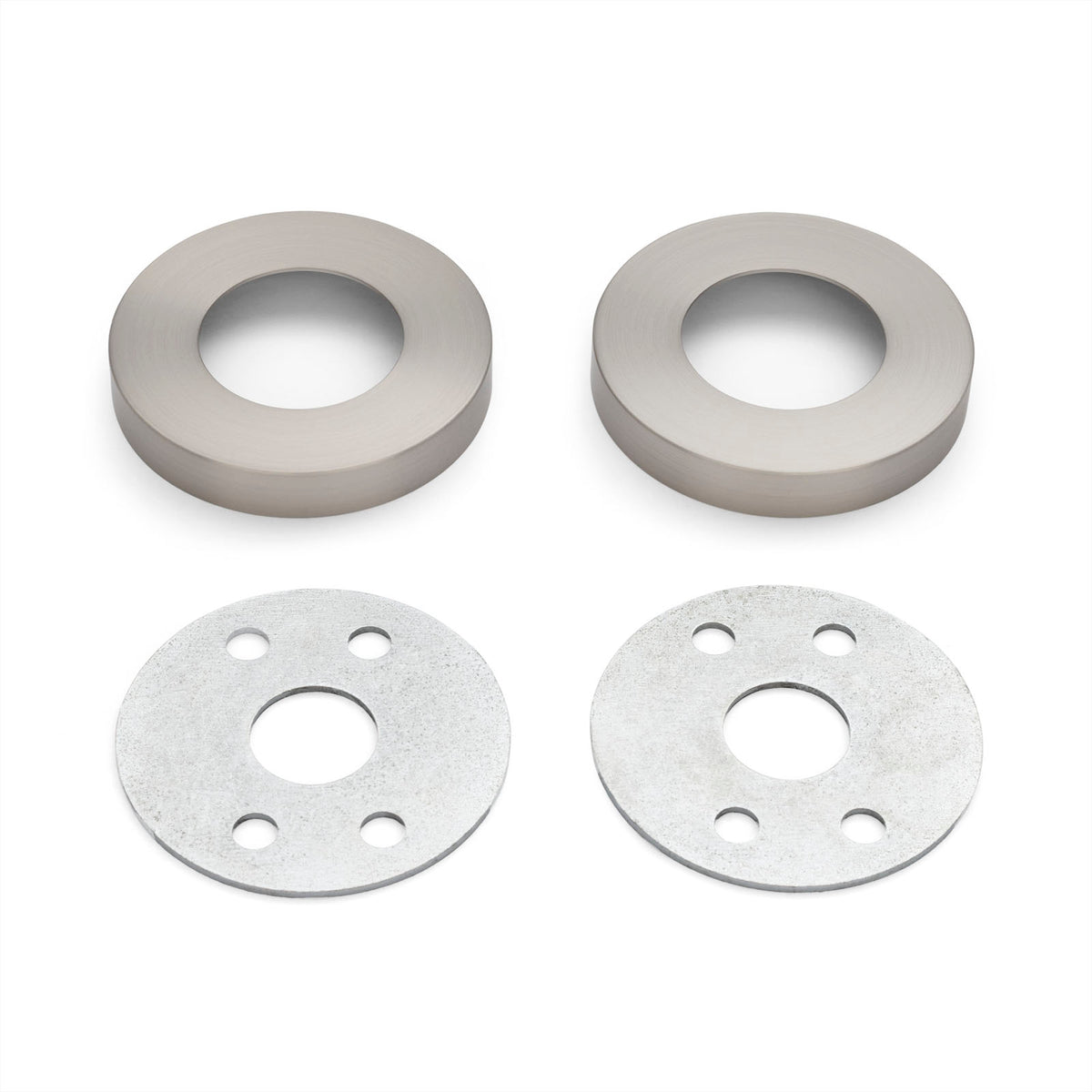 Brushed Nickel Large Rose Adaptor Kit - 65mm Diameter (Solid Brass)