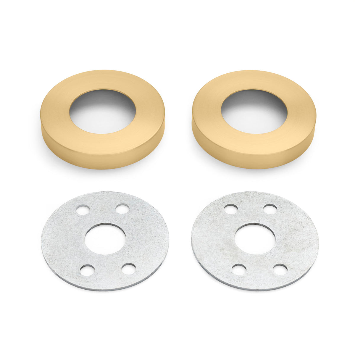 Satin Brass Large Rose Adaptor Kit - 65mm Diameter (Solid Brass)