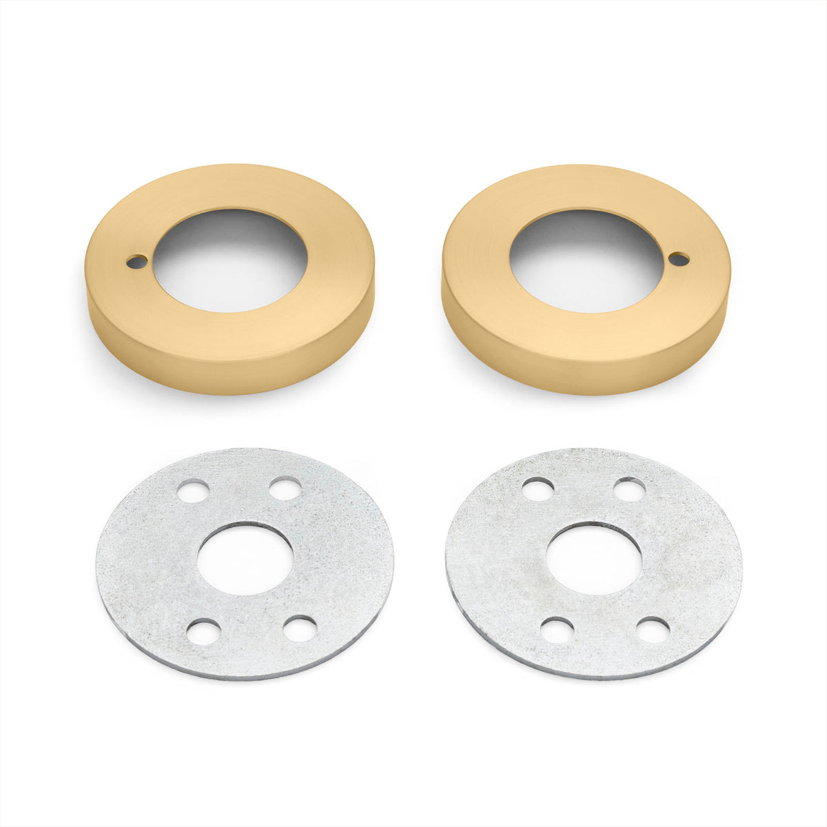 Satin Brass Large Rose Adaptor Kit - 65mm Diameter (Solid Brass)