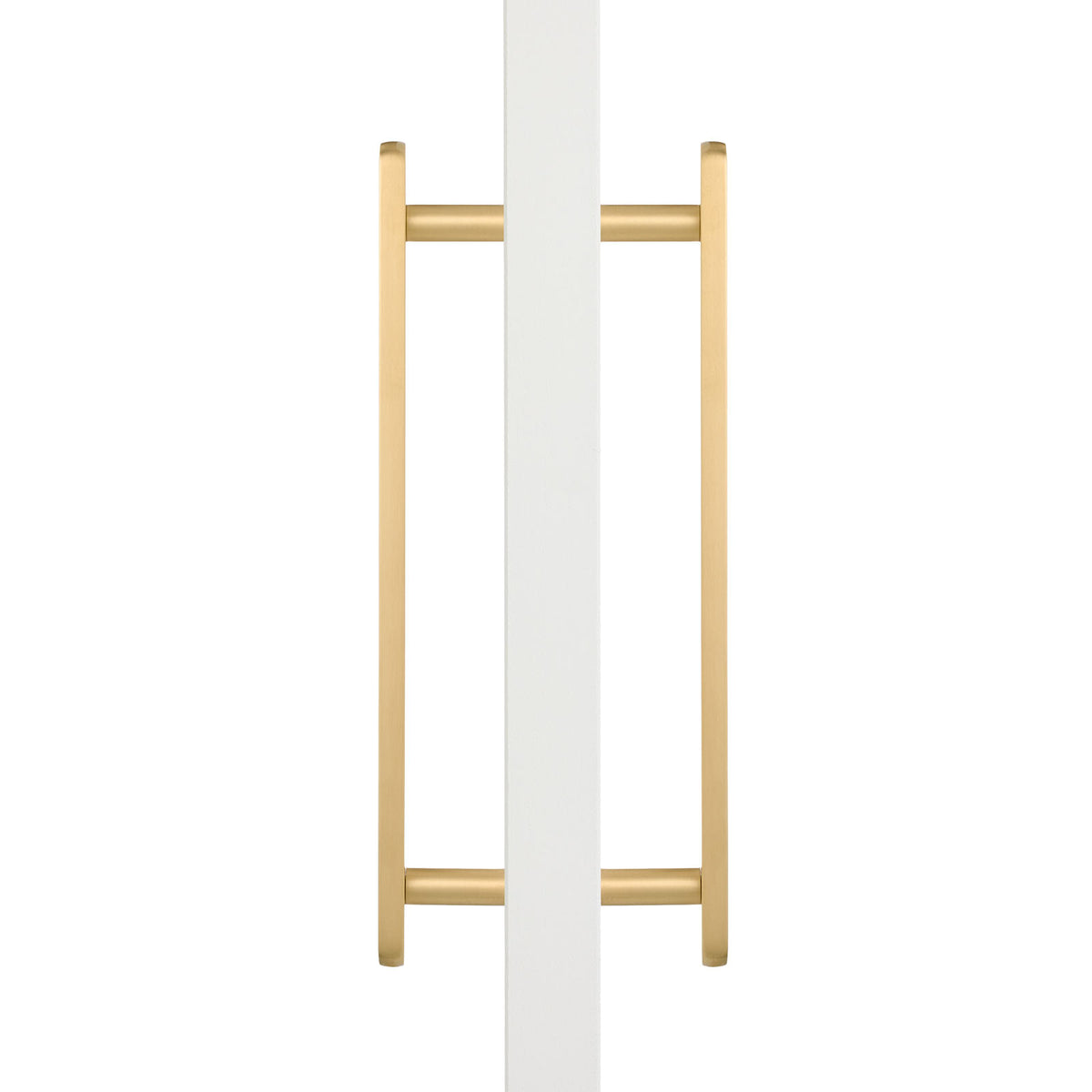 Brushed Brass Oval Profile Back to Back Door Pull - Imogen