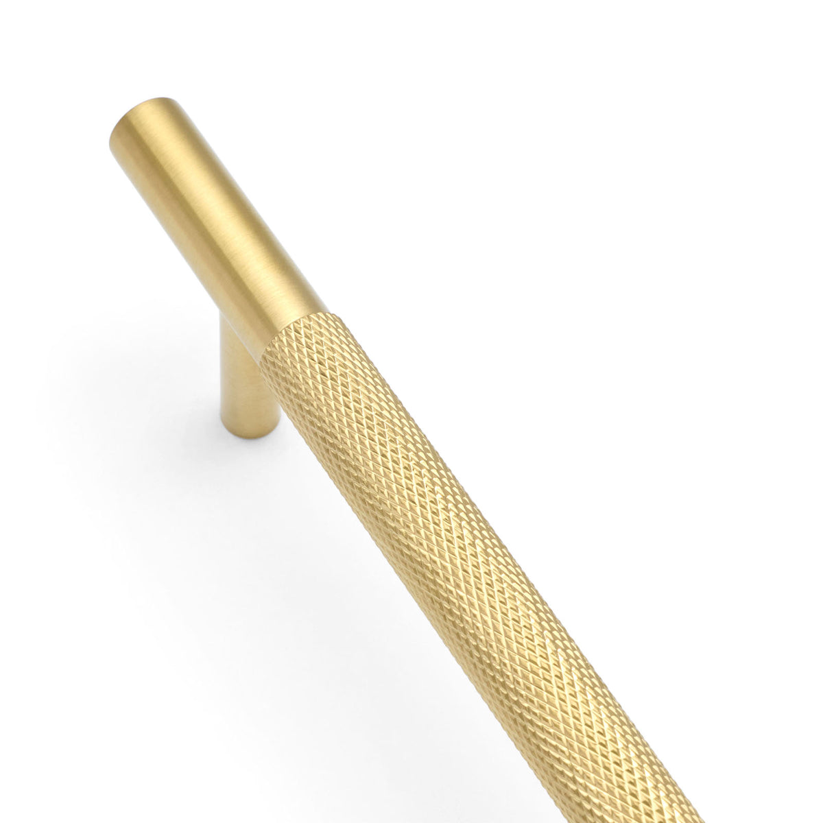 Brushed Brass PVD Knurled Drawer Pull - Charmian