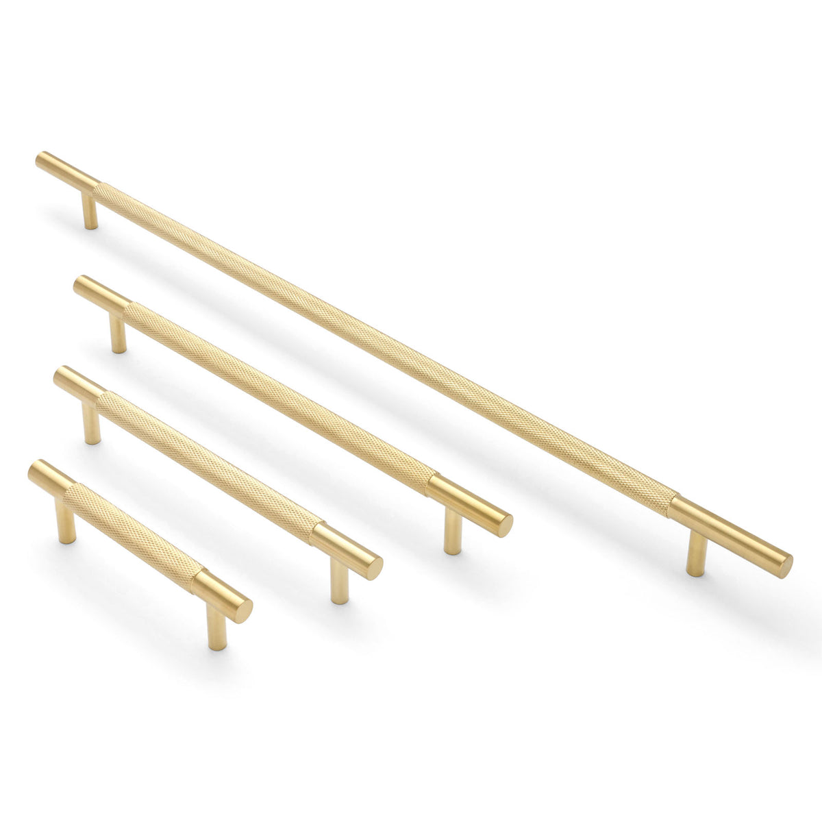 Brushed Brass PVD Knurled Drawer Pull - Charmian