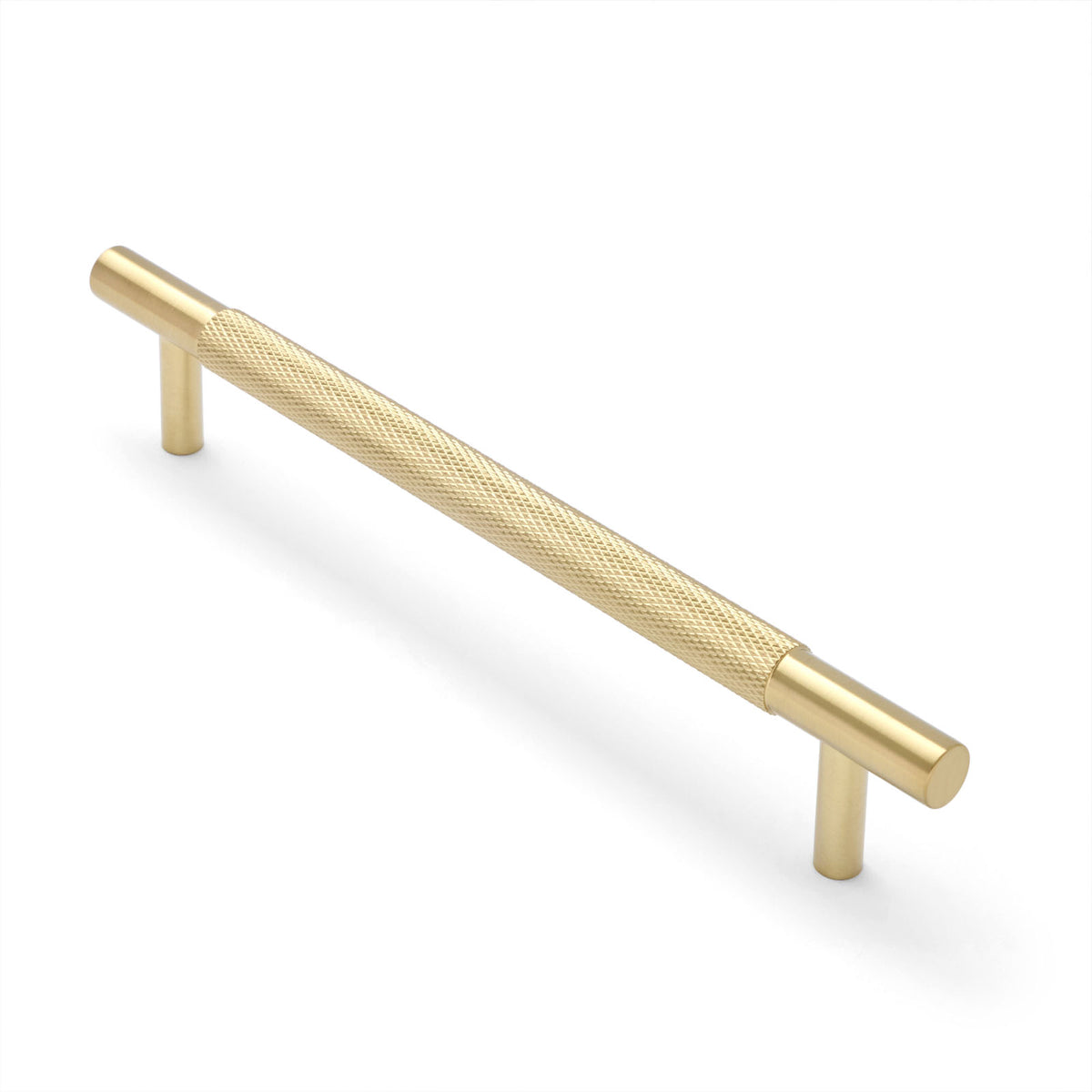 Brushed Brass PVD Knurled Drawer Pull - Charmian