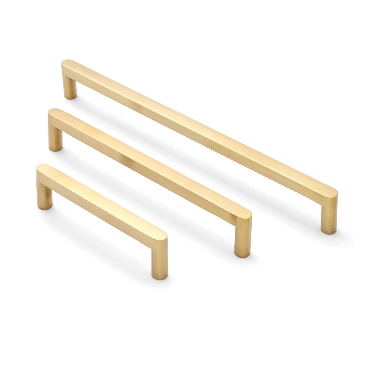 Brushed Brass Clio PVD Straight Profile Cabinet Pull