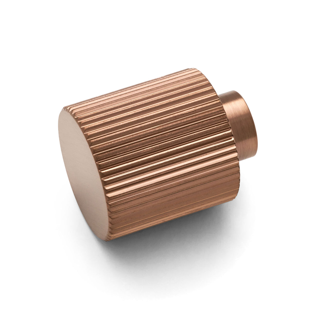 Brushed Copper PVD Fluted Knob - Rhea