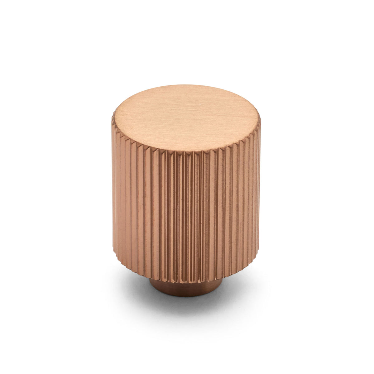 Brushed Copper PVD Fluted Knob - Rhea