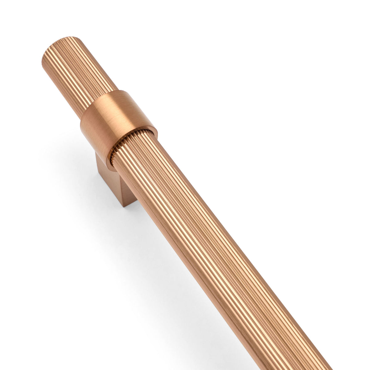 Brushed Copper PVD Fluted Pull - Cassandra