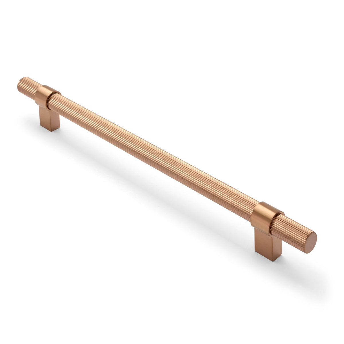Brushed Copper PVD Fluted Pull - Cassandra