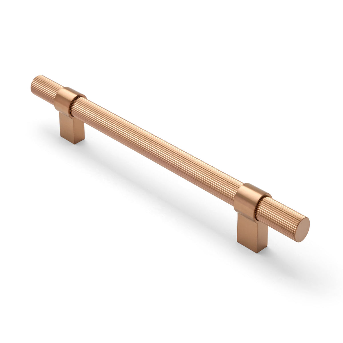 Brushed Copper PVD Fluted Pull - Cassandra