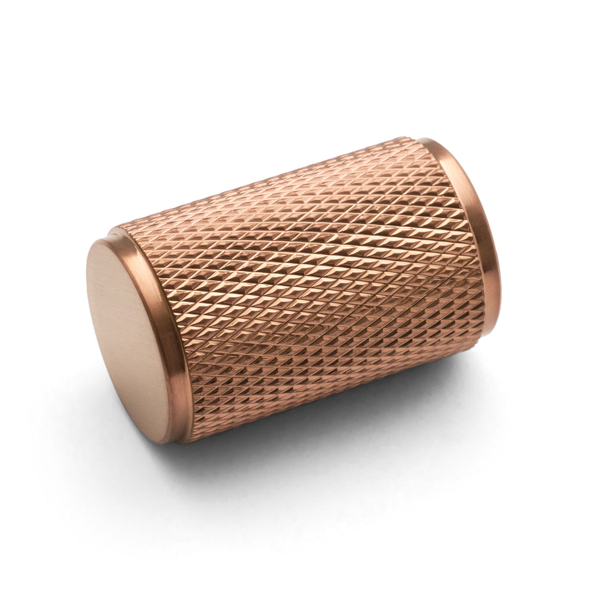 Brushed Copper Helena PVD Knurled Cabinet Knob