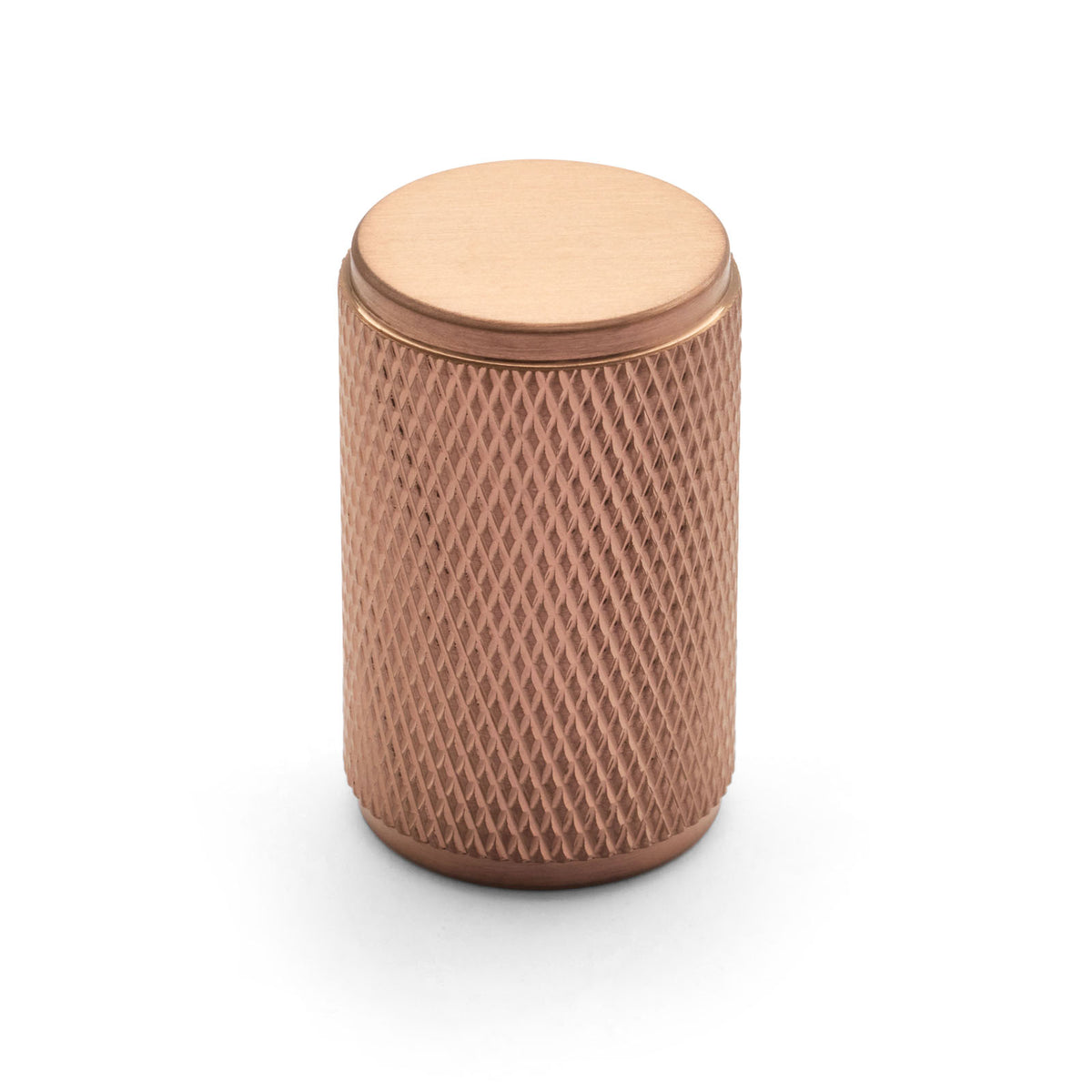 Brushed Copper Helena PVD Knurled Cabinet Knob