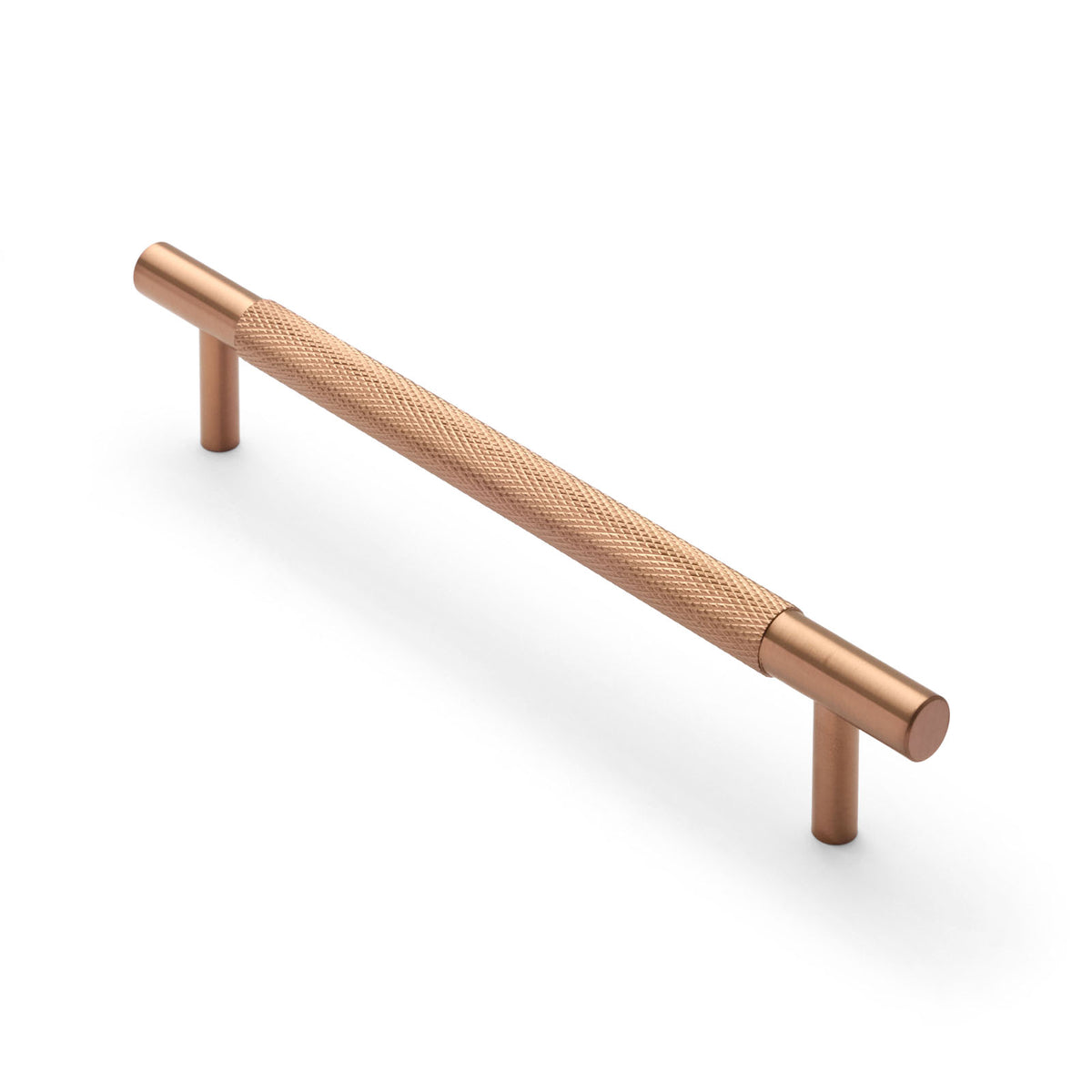 Brushed Copper PVD Knurled Drawer Pull - Charmian