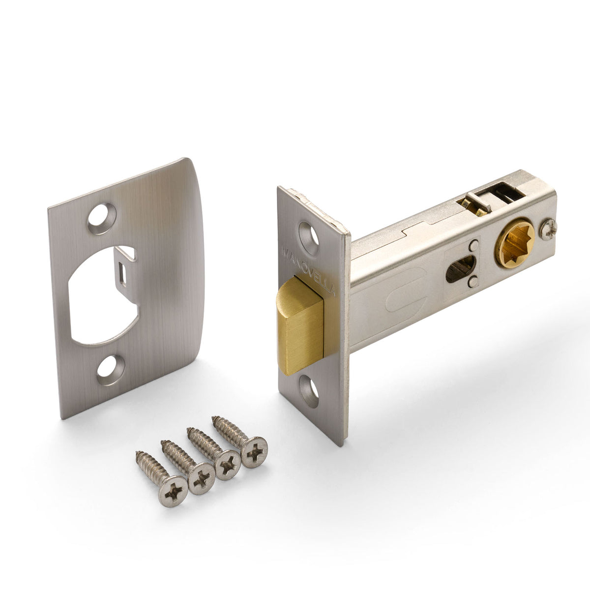 Passage Latch 60mm Backset With D-Strike (Various Finishes)